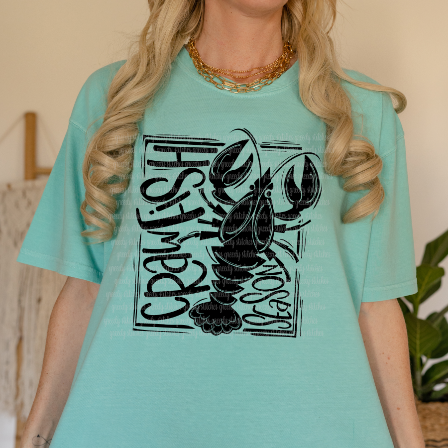 Crawfish Season Screen Print Transfer