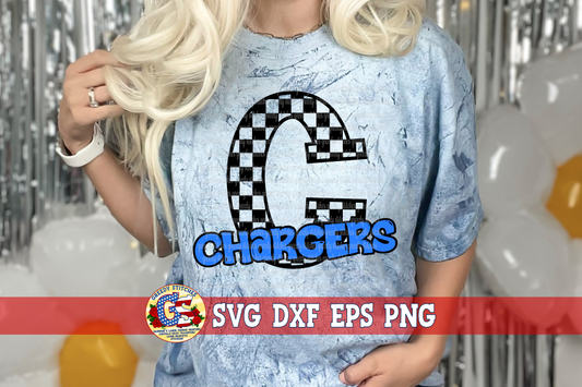 Chargers Checker SVG DXF EPS PNG