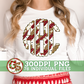 Christmas Scalloped Monogram Set PNG for Sublimation