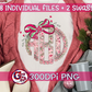 Pink Christmas Monogram Set PNG for Sublimation