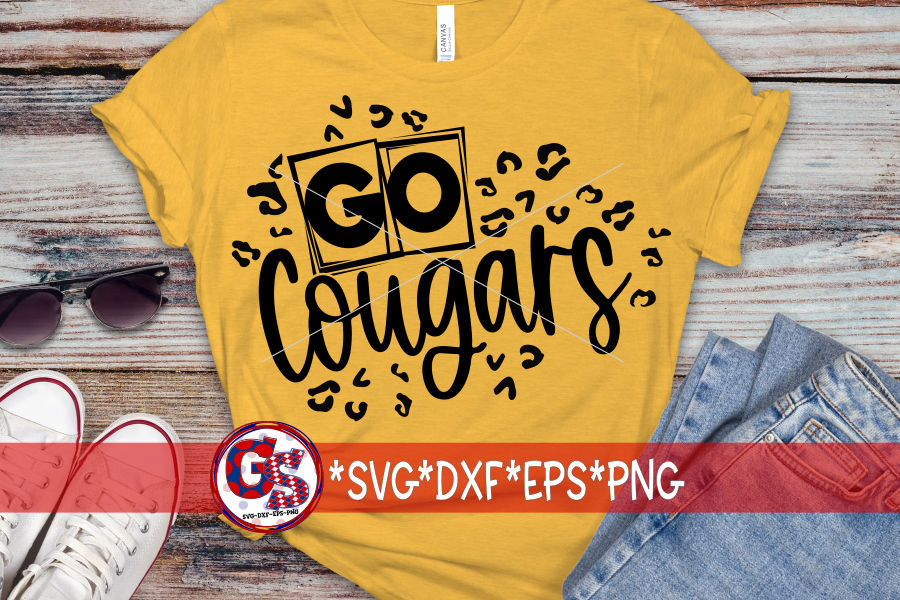 Go Cougars Leopard Print SVG DXF EPS PNG