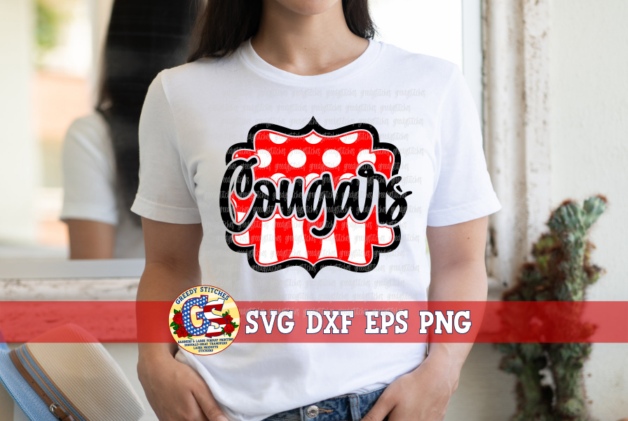 Cougars Frame SVG DXF EPS PNG