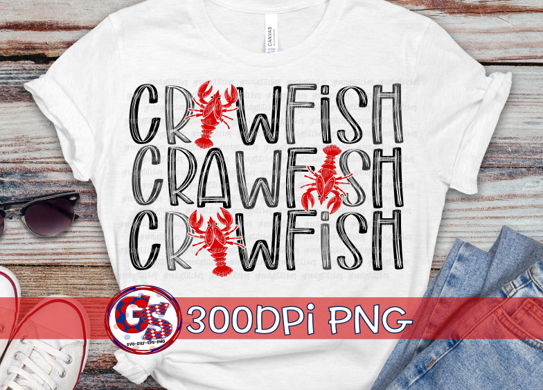 Crawfish PNG for Sublimation
