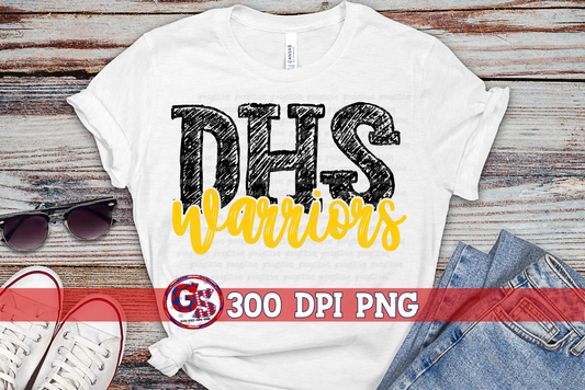 DHS Warriors d'Iberville Warriors PNG Sublimation