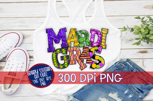 Mardi Gras PNG for Sublimation