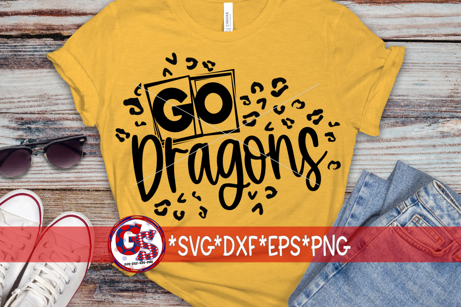 Go Dragons Leopard Print SVG DXF EPS PNG