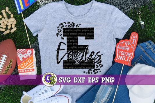 Eagles E Leopard SVG DXF EPS PNG