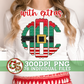 Christmas Elf Scalloped Monogram Set PNG