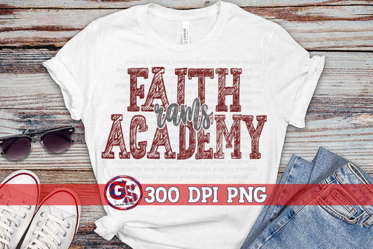 Faith Academy Rams PNG for Sublimation