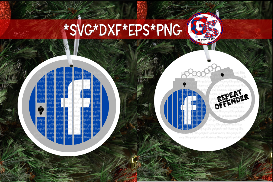 Facebook Jail Ornaments SVG DXF EPS PNG