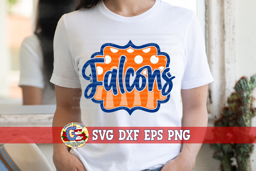 Falcons Frame SVG DXF EPS PNG