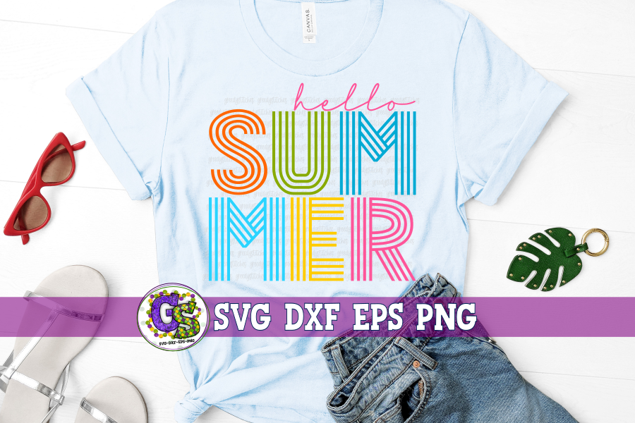 Hello Summer SVG DXF EPS PNG