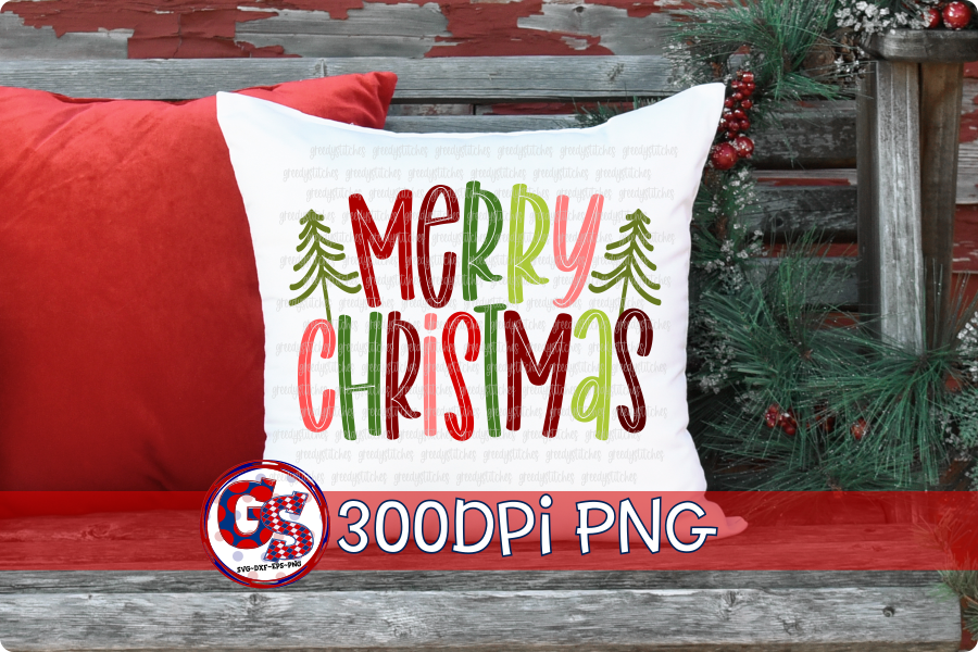 Merry Christmas PNG for Sublimation