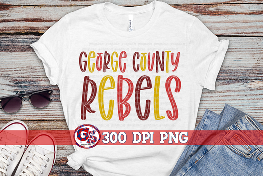 George County Rebels PNG for Sublimation