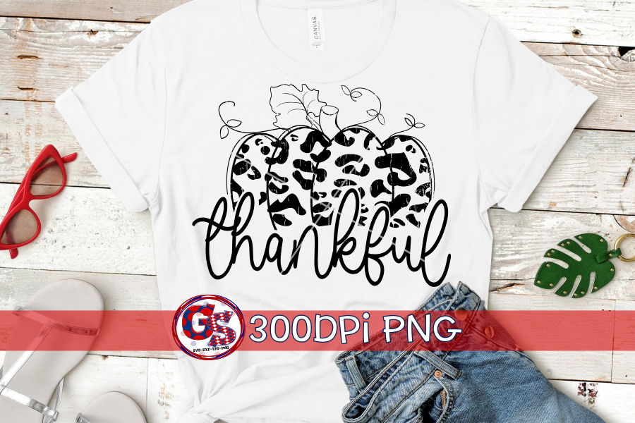 Thankful Pumpkin PNG For Sublimation