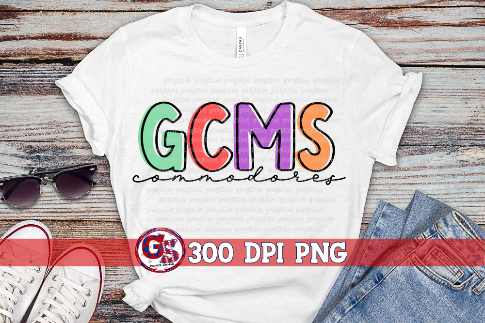 GCMS Commodores Gulfport Central Middle School PNG for Sublimation