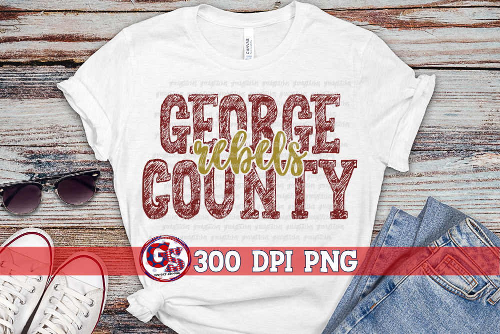 George County Rebels PNG for Sublimation