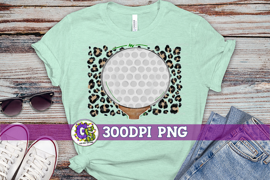 Golf and Leopard PNG for Sublimation