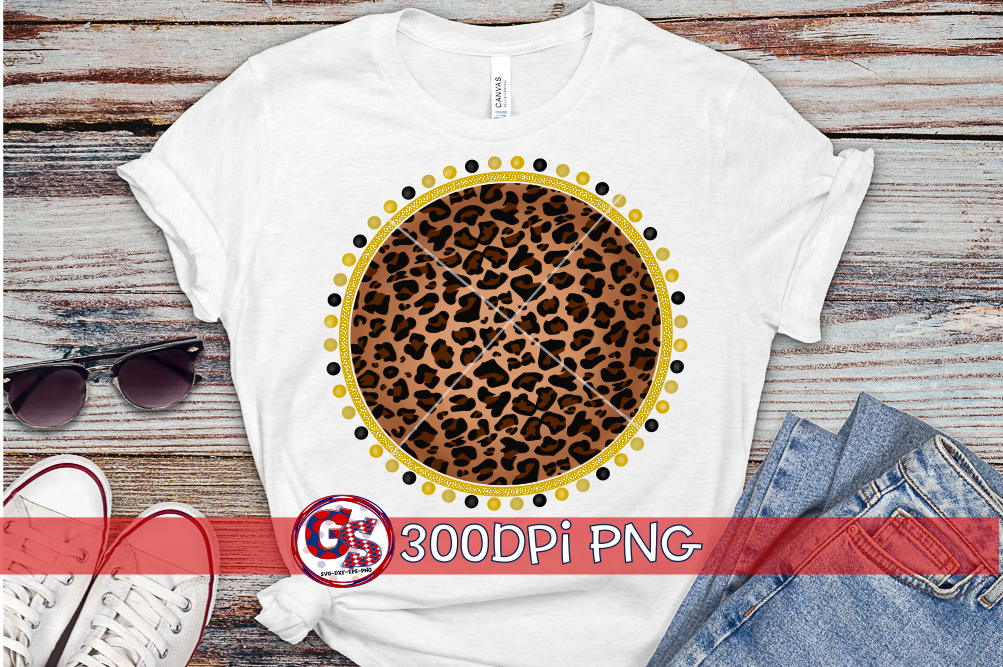 Gold and Black Medallion PNG for Sublimation