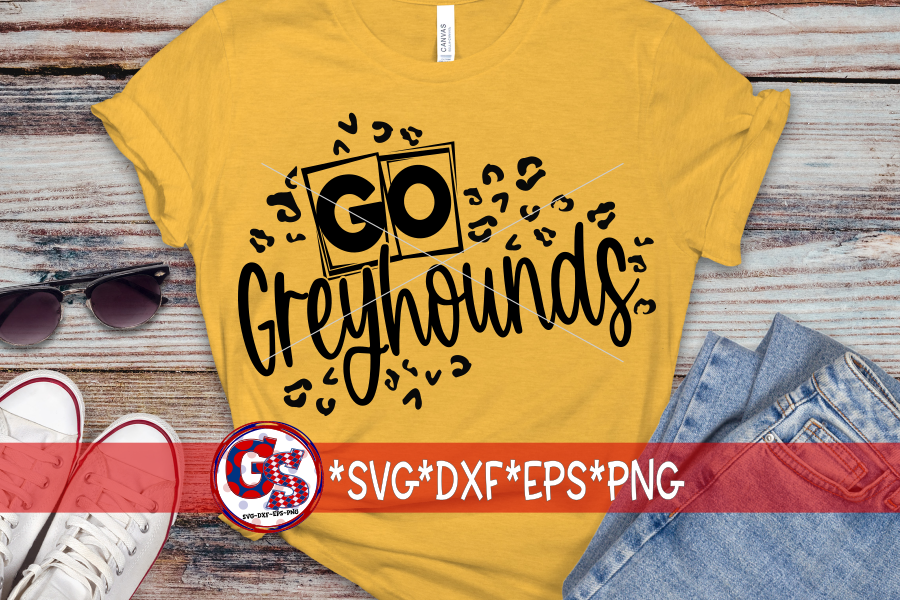 Go Greyhounds Leopard Print SVG DXF EPS PNG