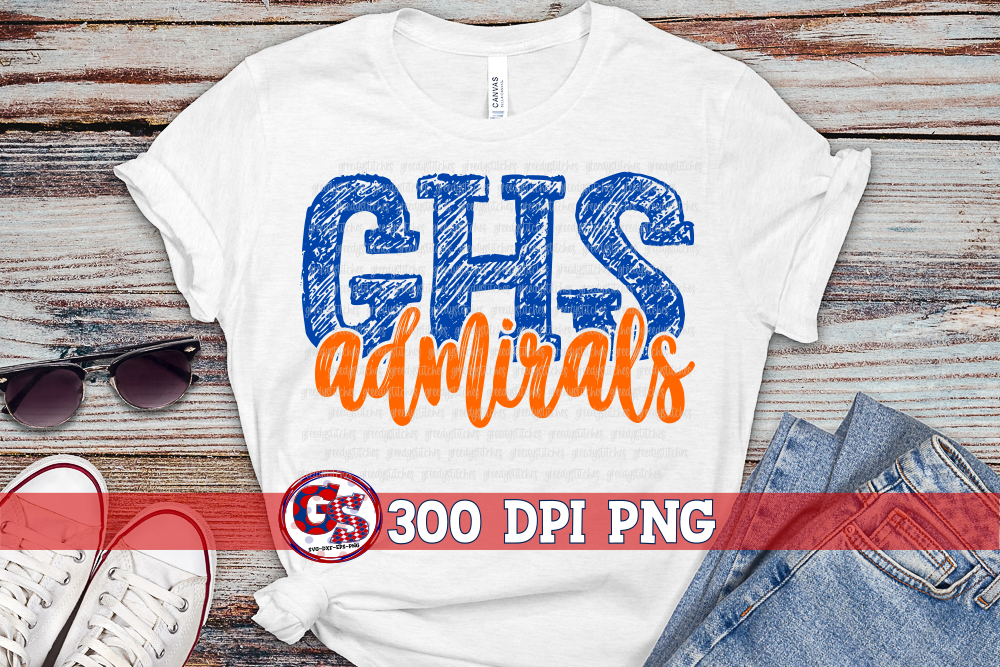 GHS Admirals Gulfport Admirals PNG for Sublimation