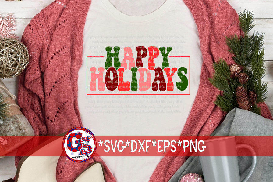 Groovy Retro Christmas Bundle SVG DXF EPS PNG