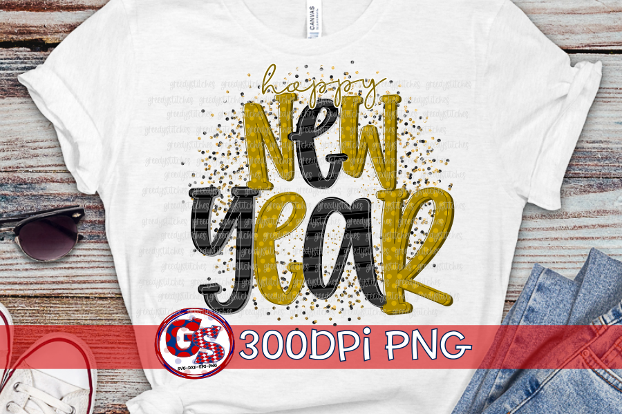Happy New Year PNG for Sublimation
