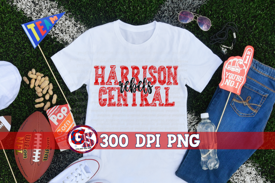Harrison Central Rebels PNG for Sublimation
