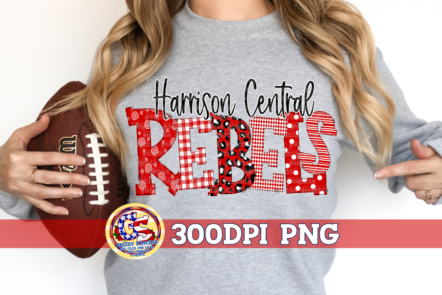 Harrison Central Rebels Spirit PNG for Sublimation