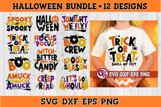 Retro Halloween Bundle SVG DXF EPS PNG