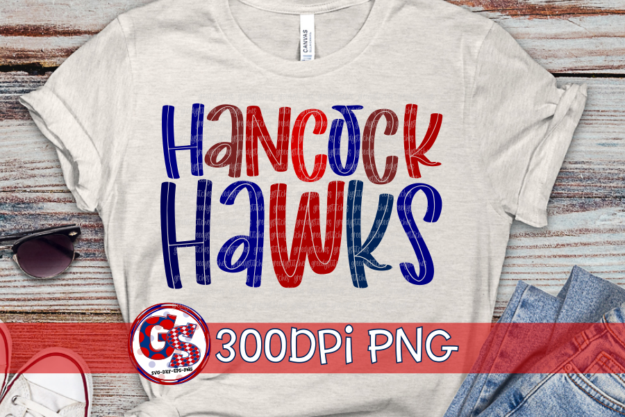 Hancock Hawks PNG for Sublimation