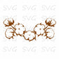 Cotton Monogram Frame/Cotton Swag svg, dxf, fcm, eps, and png.