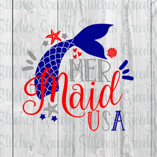 July 4th SvG | 4th of July SvG | Fourth of July SvG | Mermaid USA svg, dxf, eps, png.  Mermaid Life Svg| Instant Download Cut Files.