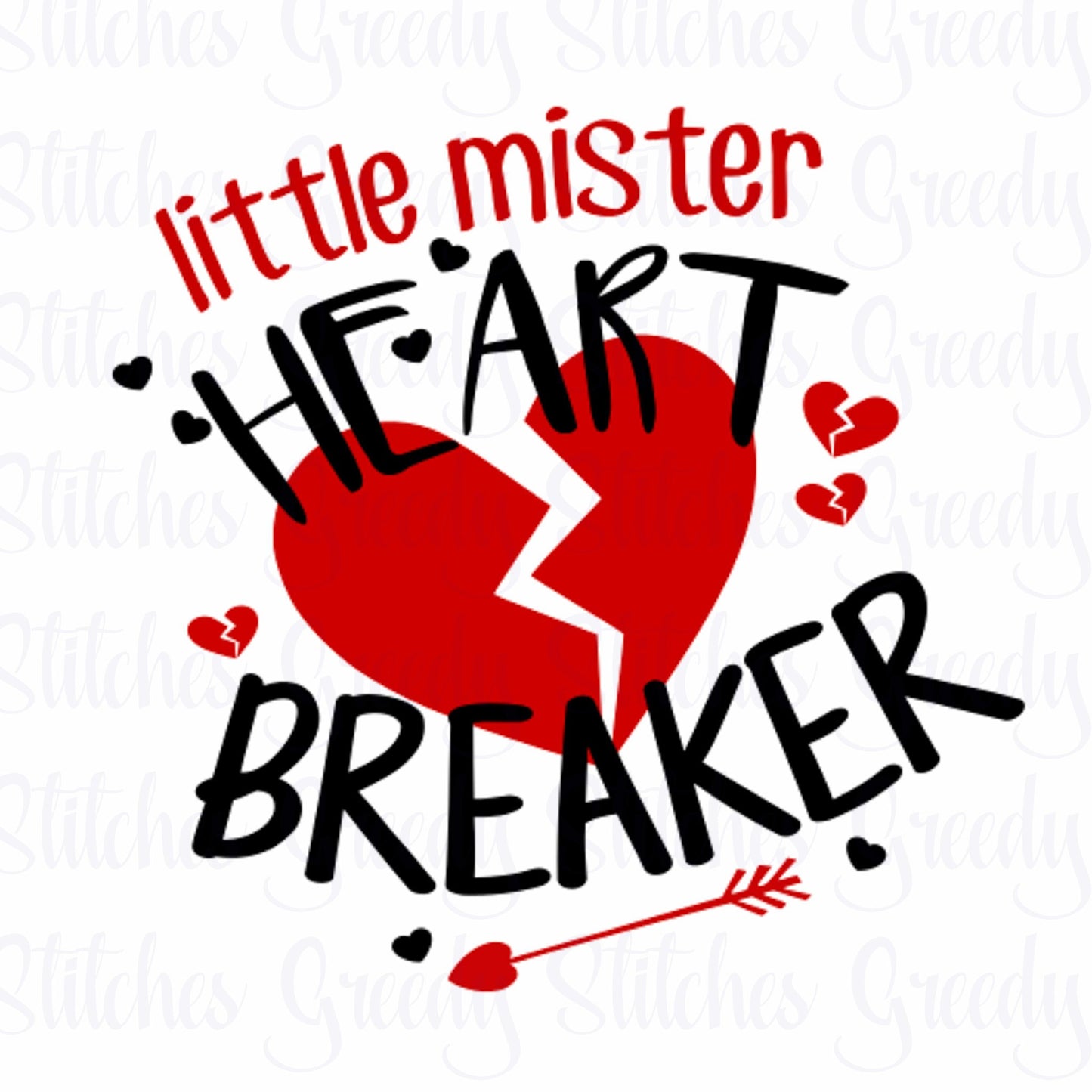 Little Mister Heart Breaker Valentine&#39;s Day svg dxf png eps