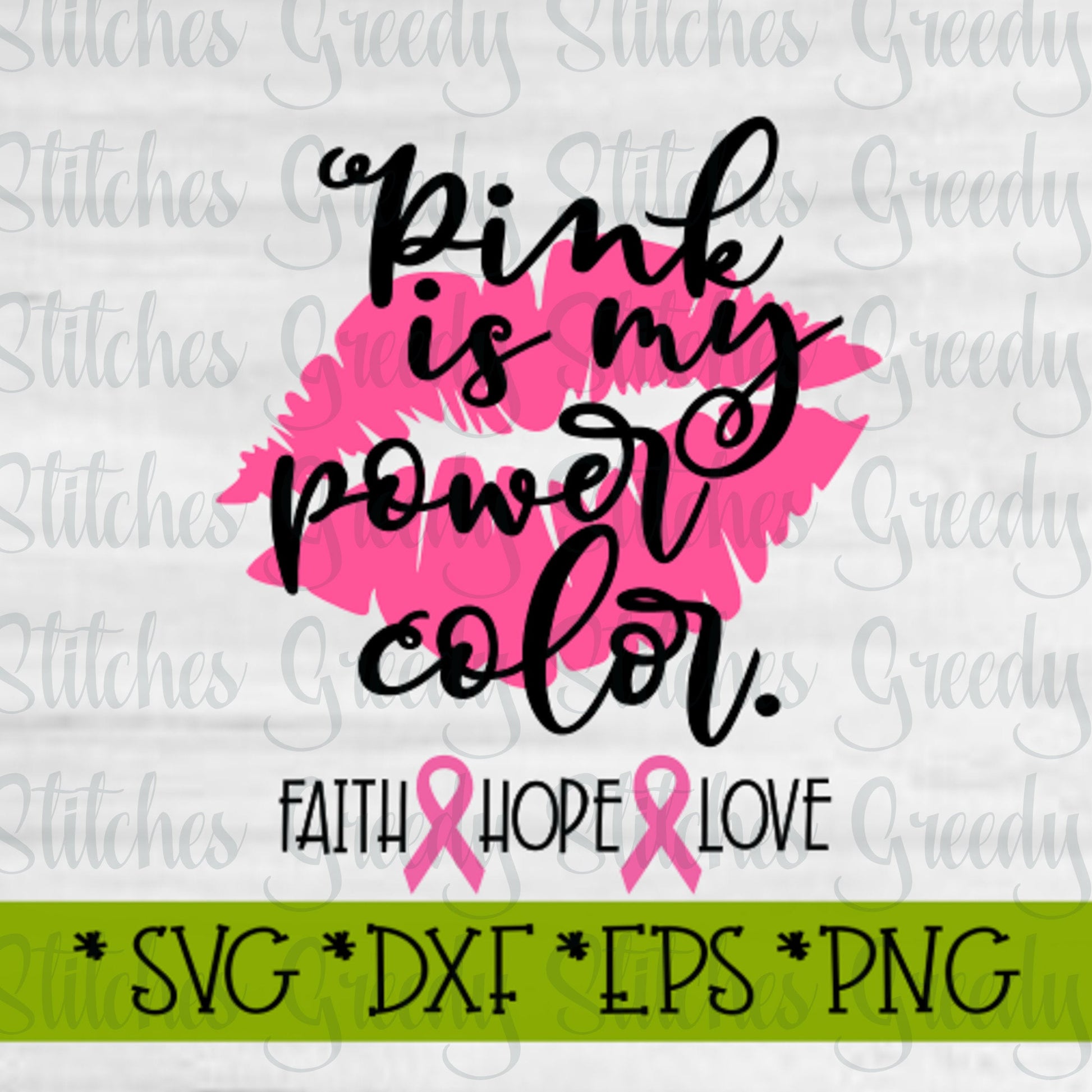 Breast Cancer Awareness SvG | Pink Is My Power Color svg, dxf, eps, and png. Cancer Awareness SVG | Breast Cancer SVG, Instant Download