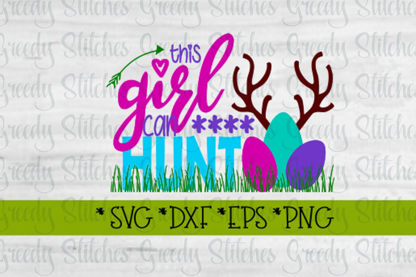 Easter SvG | This Girl Can Hunt svg, dxf, eps, png. Easter SvG | This Girl SvG | Hunt Eggs SvG | Easter Girl SvG | Instant Download Cut File