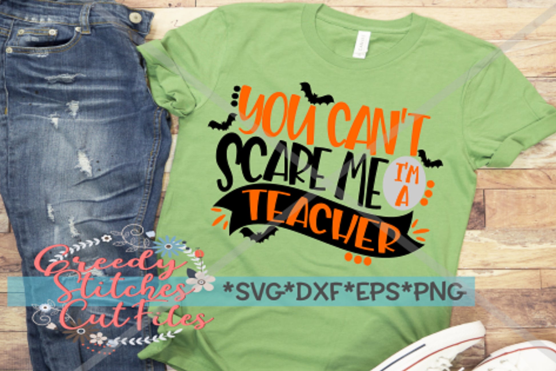 Halloween SVG | You Can&#39;t Scare Me I&#39;m A Teacher  svg, dxf, eps, png. Teacher SvG | SvG | Teacher Halloween DxF | Instant Download Cut Files