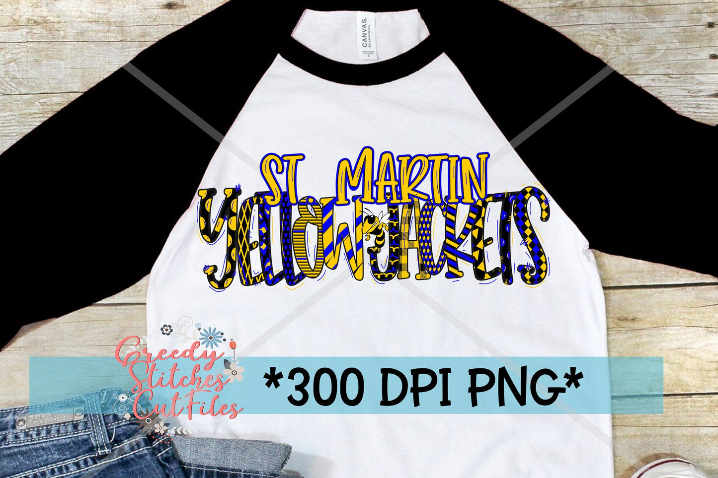 St Martin Yellow Jackets PNG for Sublimation
