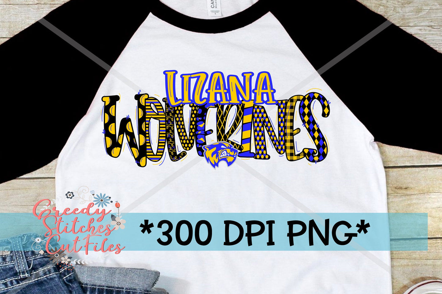 Lizana Wolverines Word Art PNG for Sublimation
