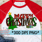 Merry Christmas Word Art PNG for Sublimation