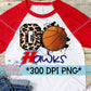 Go Hawks Basketball PNG for Sublimation