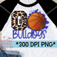 Go Bulldogs Basketball PNG for Sublimation