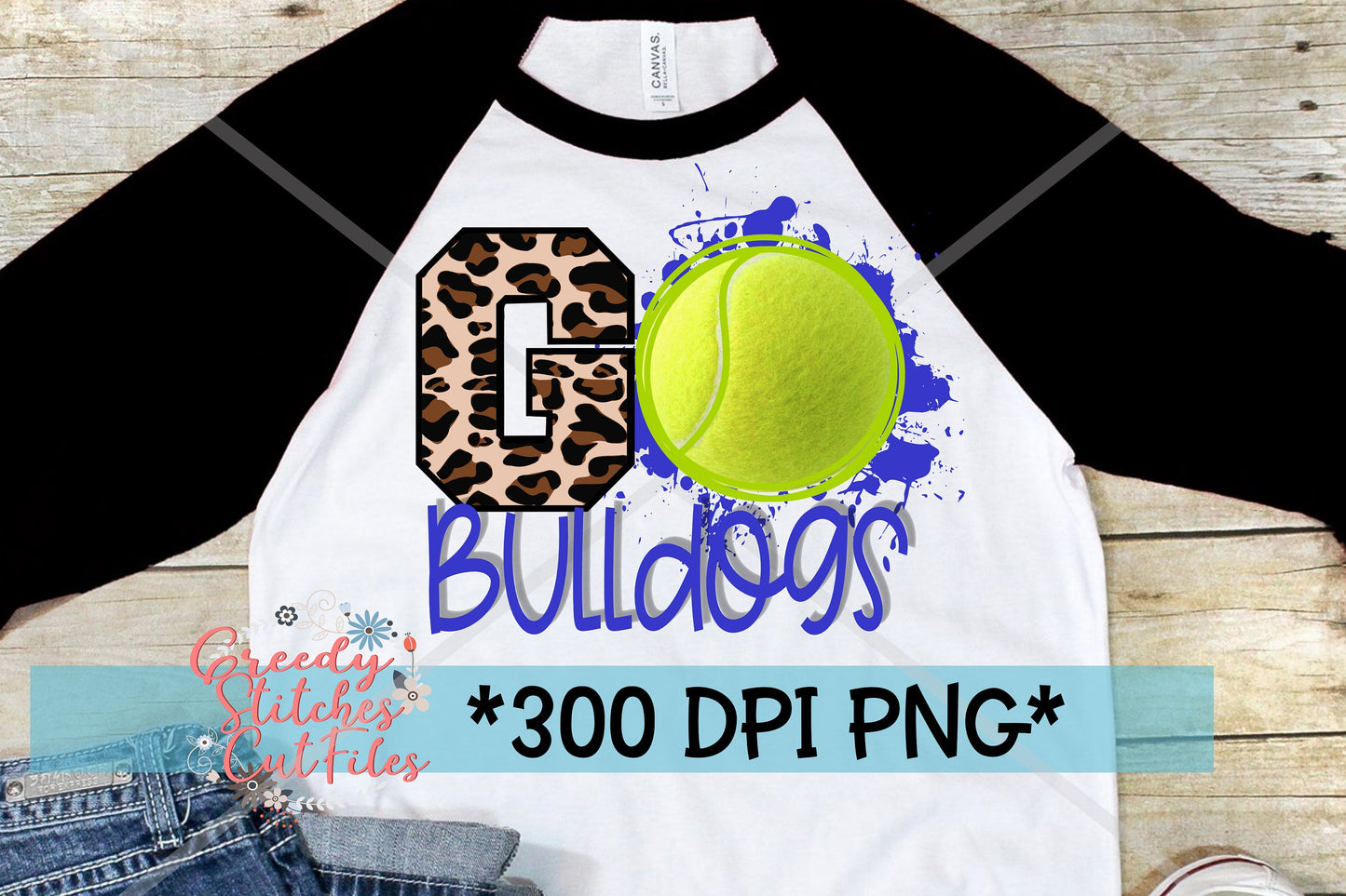 Go Bulldogs Tennis PNG for Sublimation