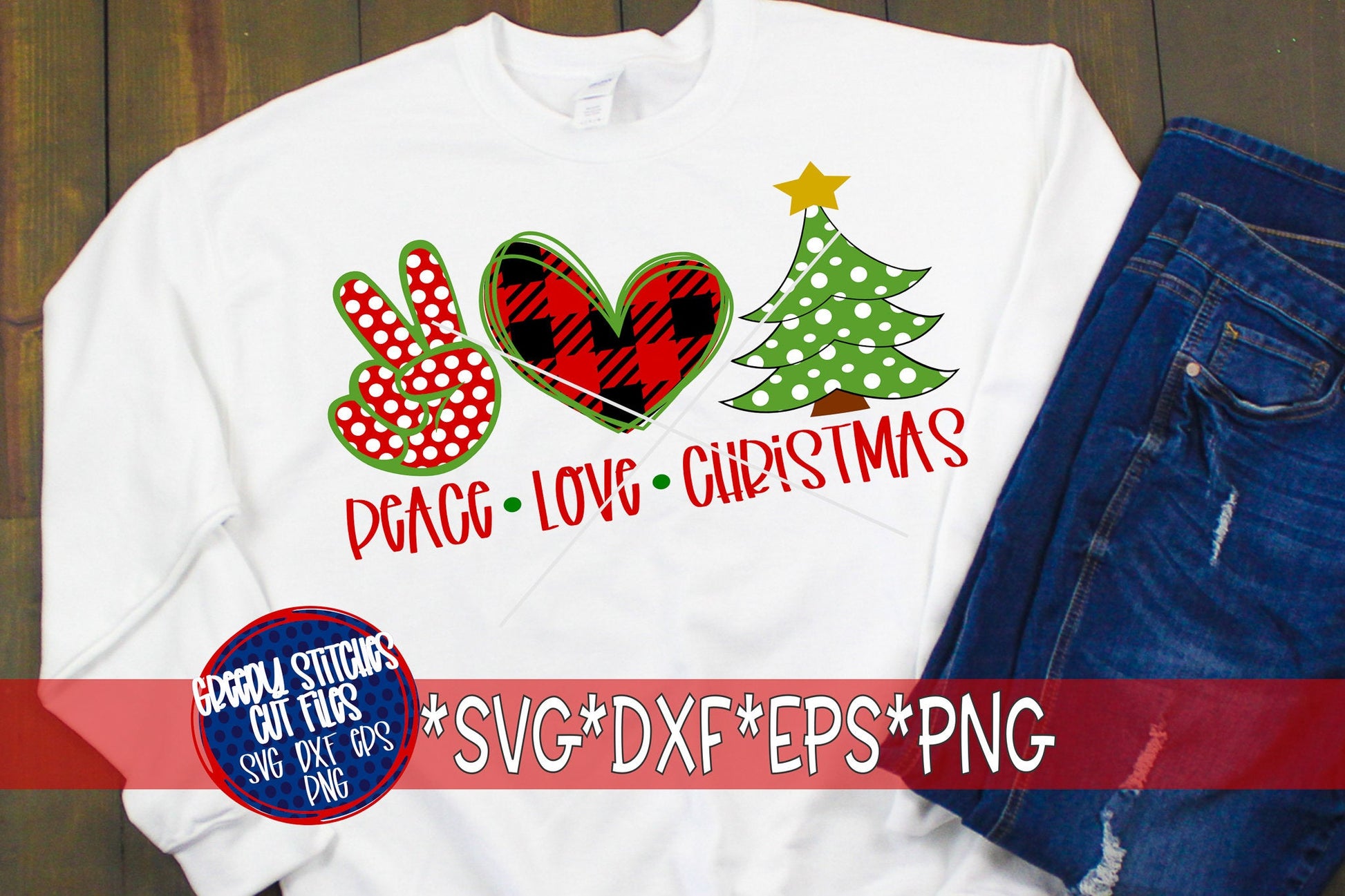 Peace Love Christmas svg dxf eps png. Christmas SvG | Buffalo Plaid SvG | Tree SvG | Christmas DxF |Peace DxF | Instant Download Cut File