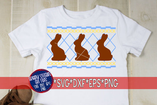 Easter SvG | Faux Smocked Chocolate Bunny svg, dxf eps, png. Easter SvG | Easter Bunny SvG  | Smocked Easter SvG | Instant Download Cut File