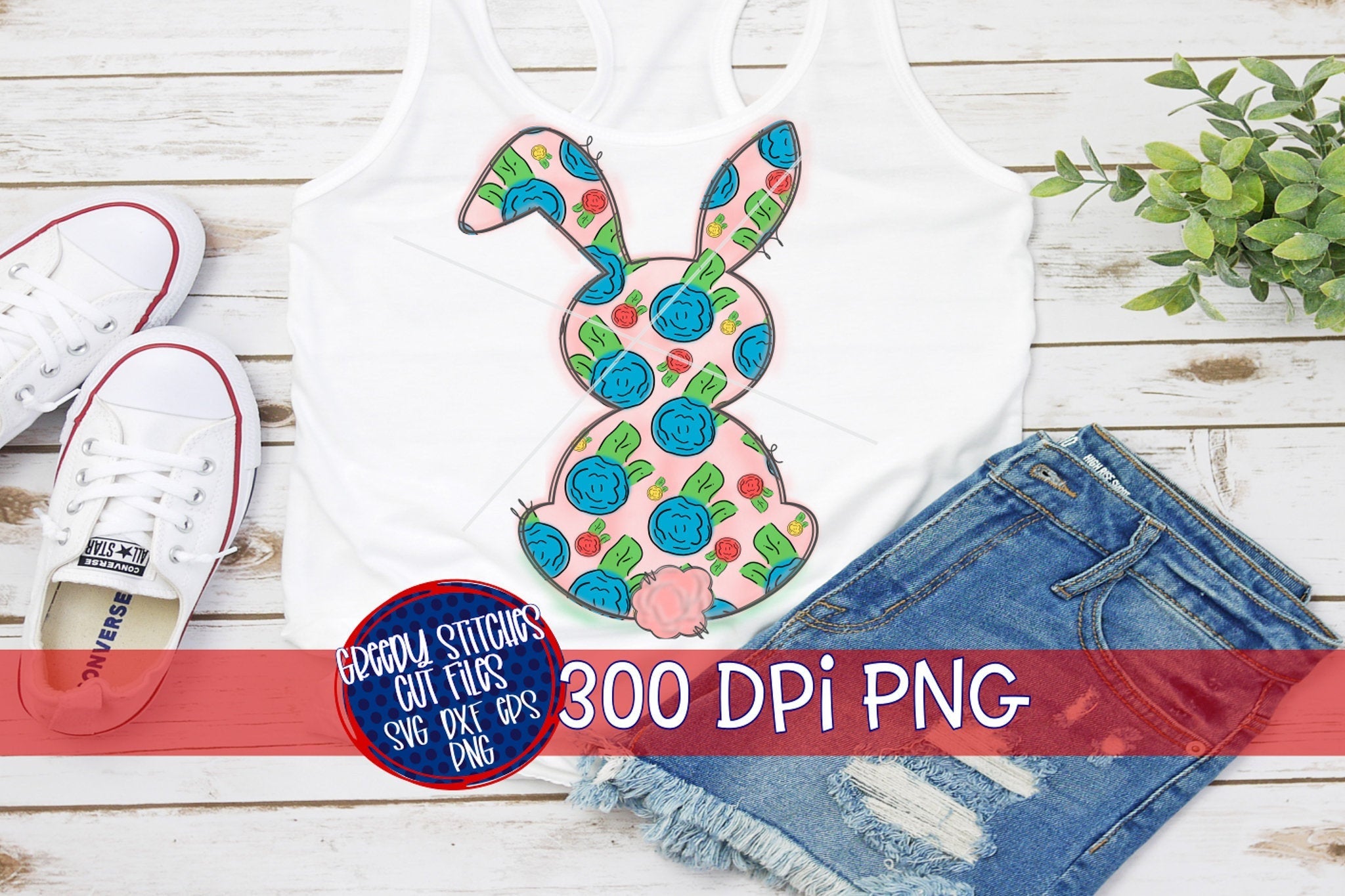 Easter Bunny PNG for Sublimation – Greedy Stitches