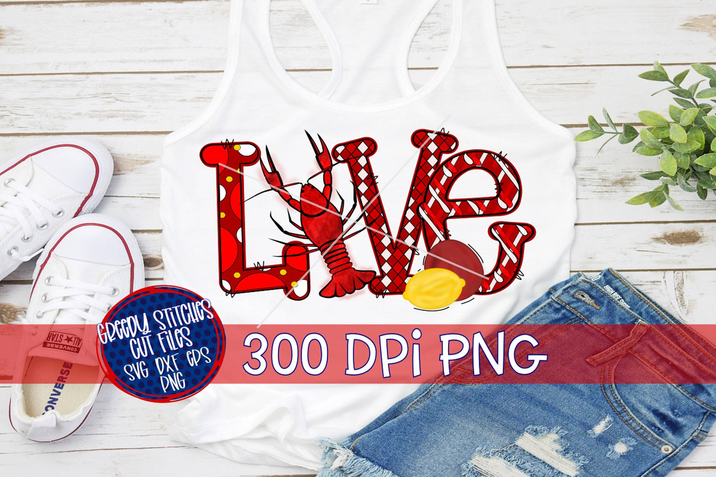 Love Crawfish PNG for Sublimation