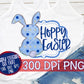 Hoppy Easter Blue PNG for Sublimation