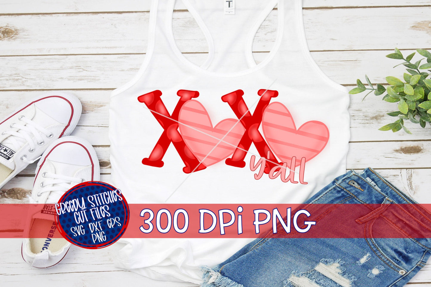 Valentine's Day XOXO Y'all PNG for Sublimation