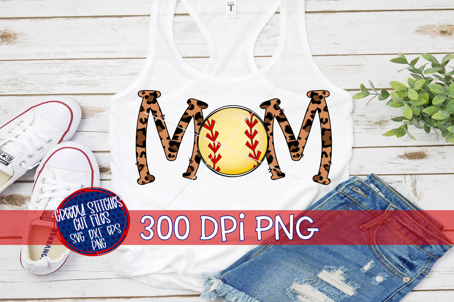 Softball Mom Leopard PNG Sublimation